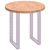 Table Top Light Brown 80 x 4 cm Solid Oak Wood 42016018