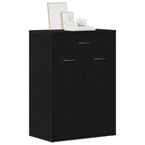 Shoe Rack with Drawer Black Oak 60 x 35 x 84 cm Engineered Wood 862463