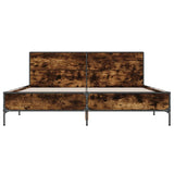 Bed Frame without Mattress Smoked Oak 140x190 cm 3280034