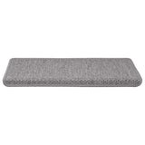 Stair Mats Self-adhesive Sisal-Look 30 pcs 65x21x4 cm Silver 3365883