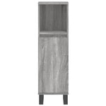 ZNTS 3 Piece Bathroom Cabinet Set Grey Sonoma Engineered Wood 3187803