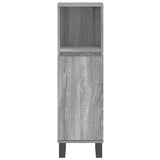 ZNTS 3 Piece Bathroom Cabinet Set Grey Sonoma Engineered Wood 3187803