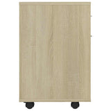 Storage Cabinet Sonoma oak Engineered wood Medium Rollable 808443