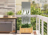 Garden Privacy Screen Silver 32 x 140 cm Galvanised steel 876243