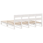 Bed Frame without Mattress White 180x200 cm Super King Solid Wood Pine 3302304
