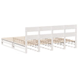 Bed Frame without Mattress White 180x200 cm Super King Solid Wood Pine 3302304