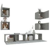 6 Piece TV Cabinet Set Grey Sonoma Engineered Wood 3114260