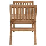 Garden Bench 2 -Seater 126 cm Solid Teak Wood Natural 42033196
