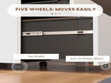 3-Drawer Vertical Filing Cabinet with Pencil Tray, Lock and 5 Wheels, Steel Mobile File Cabinet, for T3398P343092