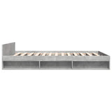 Bed Frame with Drawers without Mattress Concrete Grey 160x200 cm 3280737