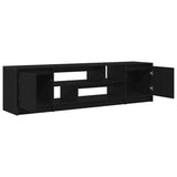 TV Cabinet Black Oak 188.5x41x50 cm Engineered Wood 3328418