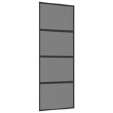Sliding Door 76 x 205 cm Tempered Glass and Aluminium 42054105