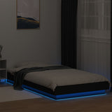 Bed Frame with LED Lights without Mattress Black 90x200cm 3281120