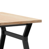 Coffee Table Y-Frame 90x90x45.5 cm Solid Wood Pine and Steel 3282775