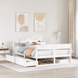 Bed Frame without Mattress White 120x200 cm Solid Wood Pine 3307126