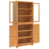 Storage Furniture Set with Shelf 2 pcs Natural Solid Oak Wood 3328623