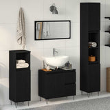Bathroom Furniture Set 3 pcs Black Oak 30 x 30 x 190 cm 3333097