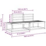 Outdoor Sofa Set 2 pcs Natural 182.5 x 63 x 73 cm 3366937