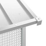 Bird Cage with Storage Grey 215 x 110 x 247 cm Galvanised Steel 3325173
