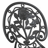 Garden Bistro Set 3 pcs Black Aluminium 42002387