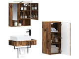 Bathroom Cabinet Set 4 pcs Old Wood 50 x 14.5 x 70 cm 3407397