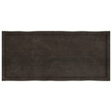 Table Top Dark Brown 140x60x cm Treated Solid Wood Live Edge 364033