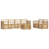 Outdoor Sofa Set 7 pcs White Solid Acacia Wood 3391424