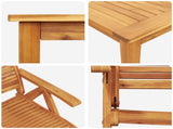 Garden Dining Set Folding 7 pcs Brown Solid Acacia Wood 3375625
