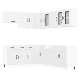 11 Piece Kitchen Cabinet Set "Kalmar" White Engineered Wood 3314911