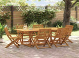 7 Piece Garden Dining Set 180x90x75 cm Solid Wood Acacia 3321528