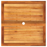 Garden Table Grey 80x80x74 cm Poly Rattan Acacia Wood 366274
