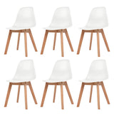 Dining Chairs 6 pcs White Plastic 244773