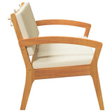 Garden Bench with Cushion Brown Solid Acacia wood 4106467
