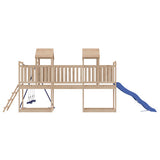 Outdoor Playset Pine Wood Colour with Blue 3155882