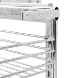 3-Tier Pull-out Kitchen Wire Basket Silver 47x35x56 cm 50970