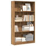 Bookcase Artisian Oak 80x24x143 cm Engineered Wood 857852