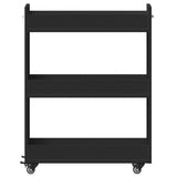 Cabinet with Wheels Black 60x22x79 cm Engineered Wood 840416