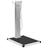 Outdoor Shower with Tray WPC Stainless Steel 3051292