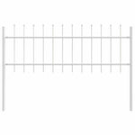 Garden Fence White 5.1 x 0.6 m Powder-coated steel 3334058