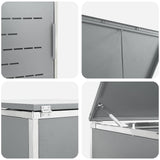Wheelie Bin Storage Grey 77.5 x 69 x 112.5 cm Stainless Steel 42028998
