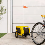 Pet Bike Trailer Yellow and Black Oxford Fabric and Iron 93994