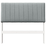 Upholstered Headboard Light Grey 100 cm Solid Pine Wood 879413