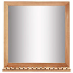 Sink Cabinet with Mirror Solid Walnut Wood 247607