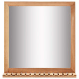 Sink Cabinet with Mirror Solid Walnut Wood 247607