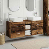 Bathroom Cabinet Set 3 pcs Old Wood 49.5 x 41 x 63 cm 3405825