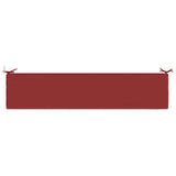 2-Piece Bench Cushions SOEST 2 pcs 100% Polyester Wine Red 950065