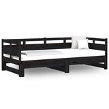 Pull-out Day Bed without Mattress Black 2x cm 820326