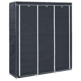 Wardrobe with Compartments and Rods Black 150x45x175 cm Fabric 282453