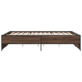 Bed Frame without Mattress Brown Oak 140x200 cm 3279891