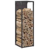 Firewood Rack Black 25x25x80 cm Cold-rolled steel 864263